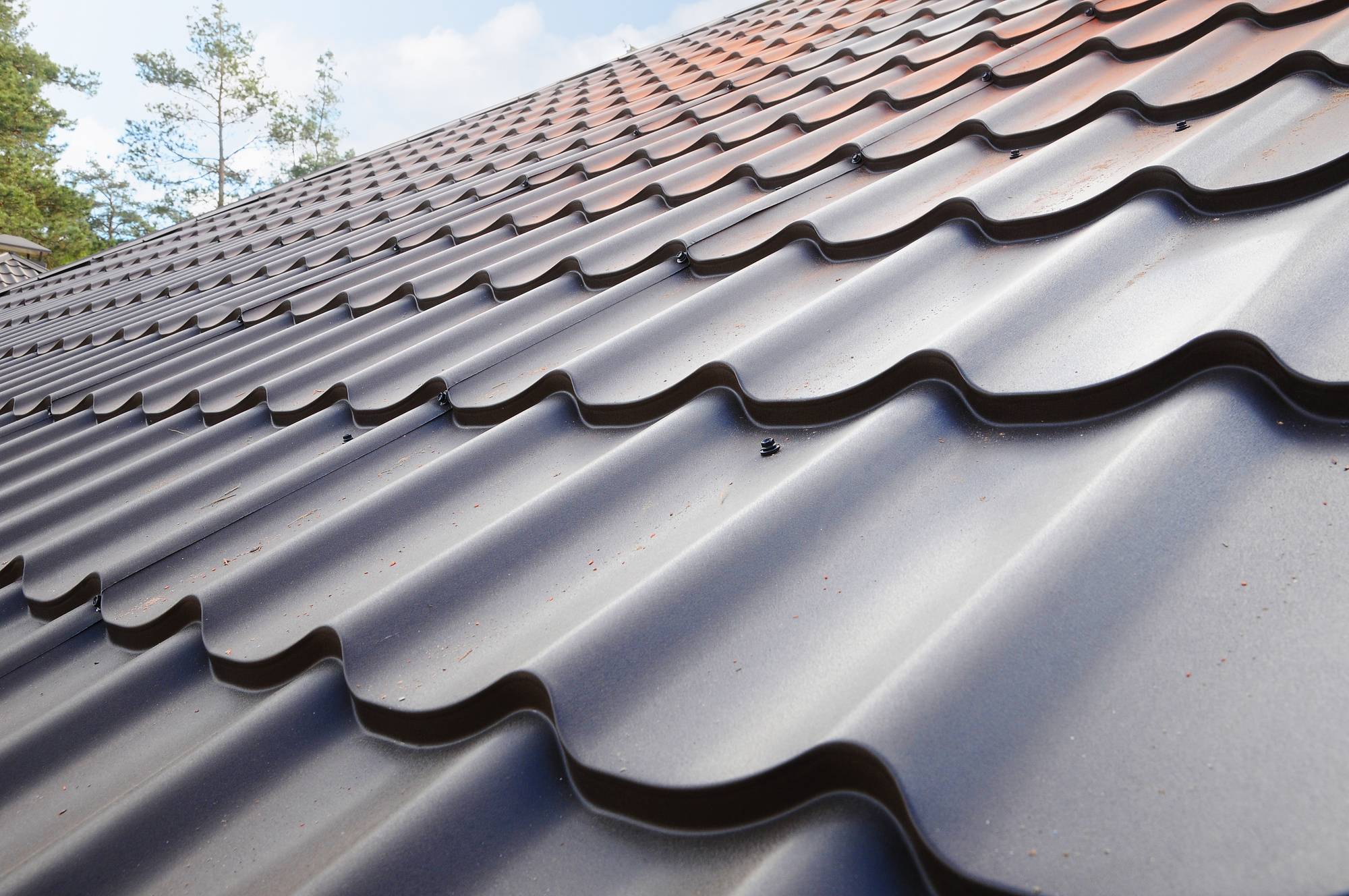 black metal shingle roof